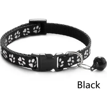 Obojek pro psa Barevný nastavitelný obojek s rolničkou | doplněk - Černý