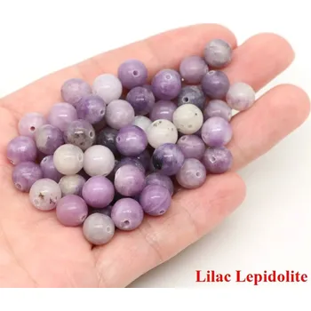 Náramek Přírodní kamenné korálky na náramky | šperky - Šeříkový lepidolit , 4 mm (85 až 90 ks)