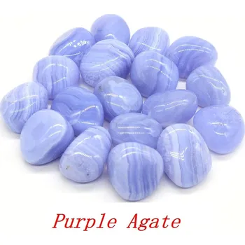 Přírodní kámen Žlutý leopard jaspis tromlovaný kámen | dekorace - Fialový achát , 200 g