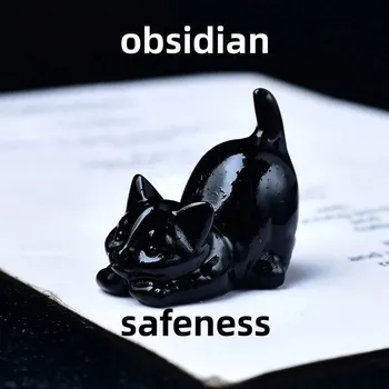 Kočičí soška z přírodního kamene | dekorace | figurka - Styl 2