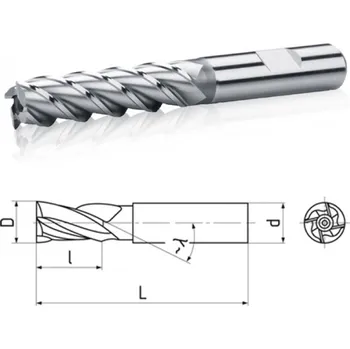 Fréza Fréza 05x24mm válcová čelní dlouhá HSS Co8