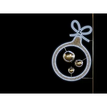 Vánoční světelná dekorace Vánoční dekorace na sloupy VO Ornament 12, 130 cm Barva: Studená bílá