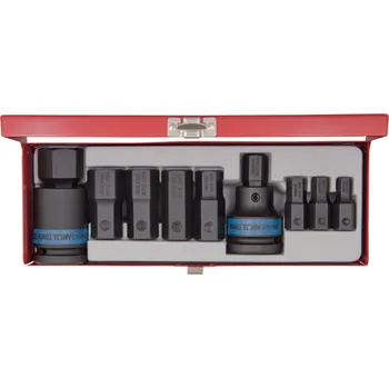 Gola sada Sada rázových adaptérů a šroubovacích bitů King Tony 3/4 CrMo 6 hran 6411MP