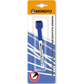 Mungyo Mini popisovač na bílou tabuli s mazátkem, modrý