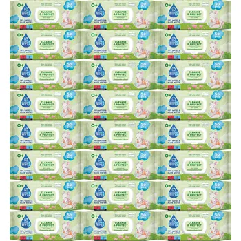 Dětský vlhčený ubrousek Antibakteriální ubrousky GoWipes 50 ks s aloe vera a heřmánkem