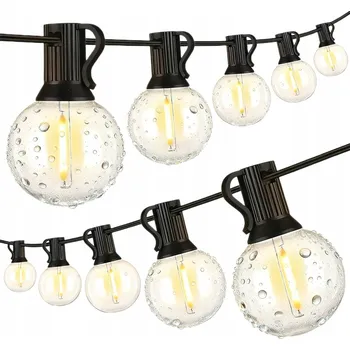 Venkovní osvětlení 30M LED ŽÁROVKY KULIČKY ZAHRADNÍ LAMPIČKY 52ks žárovek