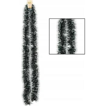 Vánoční dekorace Vánoční řetěz zelený s bílými špičkami 2m hustá girlanda sníh