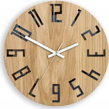 Hodiny Nástěnné hodiny ModernClock hnědé 33,5 cm
