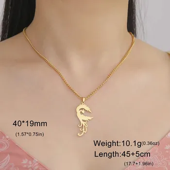 Přívěsek Fénix ochranný amulet s keltským půlměsícem | keltský přívěsek | ocelový šperk - H