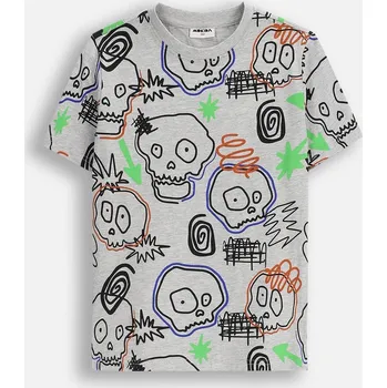 Chlapecké tričko Dětské tričko chlapecké šedé s krátkým rukávem velikost 104 Mokida ZM5