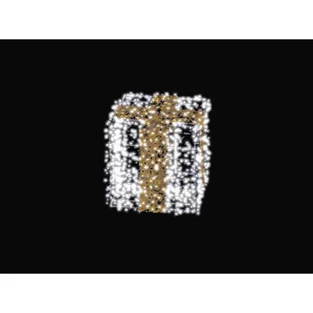 Vánoční světelná dekorace 3D LED vánoční dárek, 30 cm Barva: Studená/teplá bílá