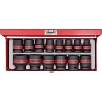 Gola sada Sada rázových nástrčných hlavic King Tony 1/2 CrMo 6 hran 3/8 - 1-1/4 4408MP