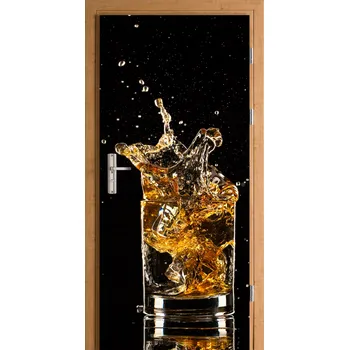 Fototapeta Samolepka na dveře samolepicí sklenice na whisky