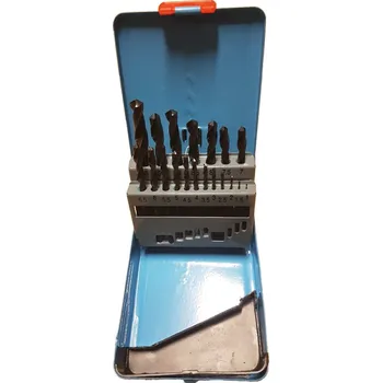 Vrták Vrtáky sada 19 dílů (1-10x0,5mm) plechová kazeta