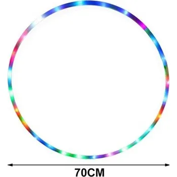 Svítící fitness obruč měnící barvy | sportovní vybavení | cvičební pomůcka - 70 cm - 27,5 palce