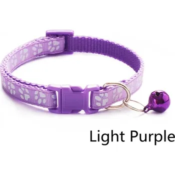 Obojek pro psa Barevný nastavitelný obojek s rolničkou | doplněk - Světle fialová
