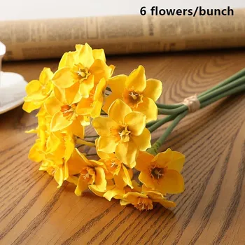 umělá květina Umělá kytice narcisů | dekorace stolu | květiny - Žluť