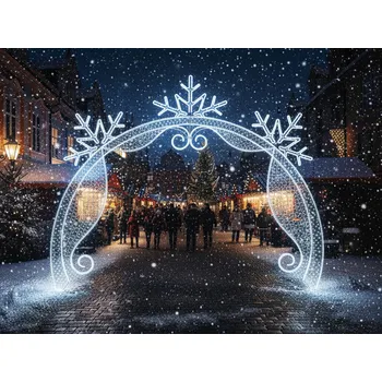 Vánoční světelná dekorace Vánoční LED brána 3, 375x315x50 cm