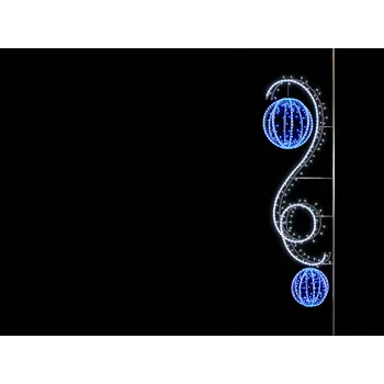 Vánoční světelná dekorace Vánoční dekorace na sloupy VO Ornament 14, 200 cm Barva: Studená bílá/Modrá