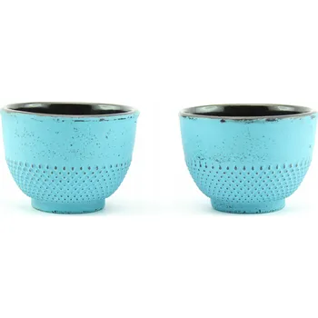 Železné šálky Šálky Japonské na čaj 100ml 2 kusy Azurio