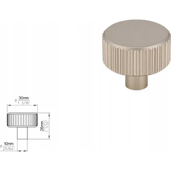 Nábytkové kování Nábytková úchytka SIRO 2595-30ZN27, vzhled nerezové oceli