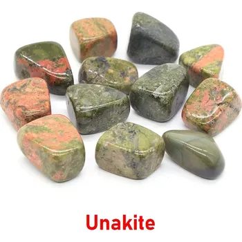 Přírodní kámen Žlutý leopard jaspis tromlovaný kámen | dekorace - Unakite , 200 g