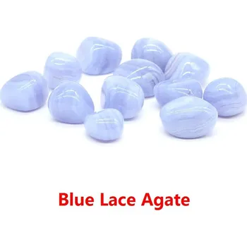 Přírodní kámen Leštěný přírodní křišťál | dekorace | minerál - Modrý krajkový achát , 100 g