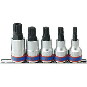 Gola sada Sada zástrčných hlavic King Tony 1/2 CrV XZN M8 - M16 na kolejnici 4105PR