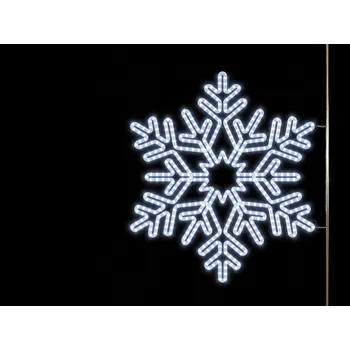 Vánoční světelná dekorace Vánoční dekorace na sloupy VO VLOČKA 1, 110 cm Barva: Studená bílá