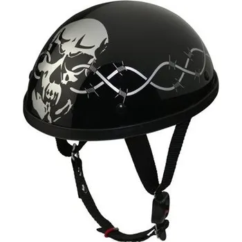 Helma na motorku NERVE NH201 chopper helma černá-lebka XL