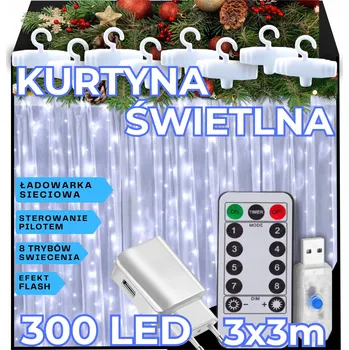 Vánoční dekorace Vánoční osvětlení na stromeček Eddcom pro vnitřní použití, 6 m, 201 - 300 světýlek