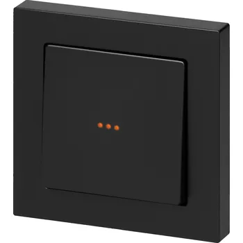 vypínač Zapustený jednopólový spínač s osvětlením Malta 10A, 250V, WP-1M/S, matná černá
