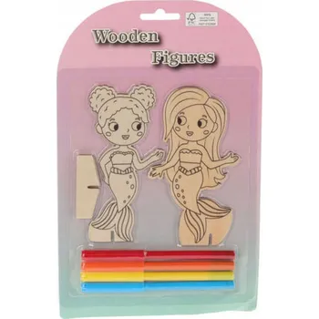 Výtvarná sada Figurky k Malování Kreativní Sada 2 ks Mořské panny Malířská Sada