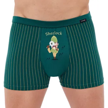 Pánské spodní prádlo Pánské boxerky Cornette Tattoo 280/235 Sherloc XL zelené
