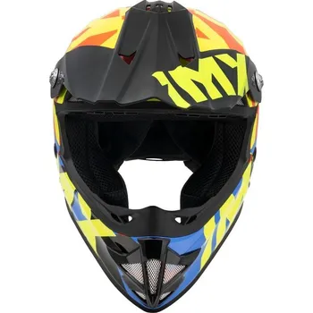 Helma na motorku IMX FMX-01 JUNIOR BLACK/FLUO YELLOW/BLUE/FLUO RED dětská helma S