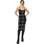 šaty dámské KILLSTAR - Twilight Argyle - Black/Grey - XS