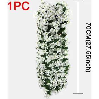 umělá květina Umělé závěsné květiny | dekorace - Malá fialová bílá