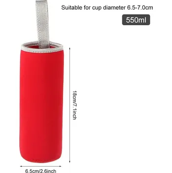 Přenosný izolační obal na láhev | pouzdro - Červená bez popruhu
