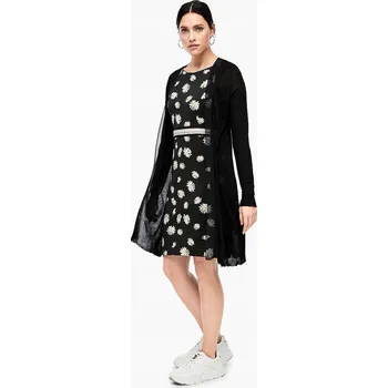 Dámské šaty S.OLIVER ČERNÉ ŠATY KVĚTINY (36)