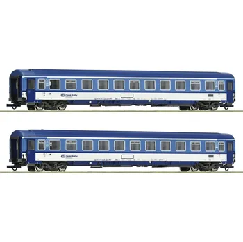 Vláček a vláčkodráha Roco 2dílná sada: Vůz Eurofima CD - 6200157