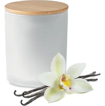 Svíčka Vonná svíčka s bambusovým víkem - vanilka