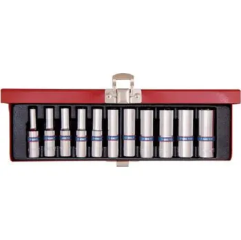 Gola sada Sada nástrčných prodloužených hlavic King Tony 1/4 CrV 6 hran 4 - 13 mm 2511MR