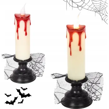 Svícen Sada 3x LED svícen na Halloween, dekorace na párty + baterie