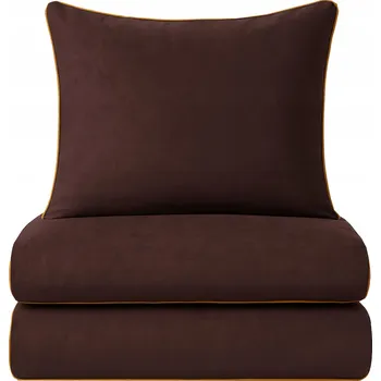 Povlečení Povlečení 160x200 + 2x70x80 Fleece Fleece Plyšové Zlaté Lemování Taška s Uchem