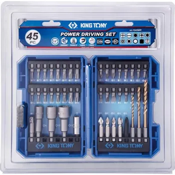 Bit Sada bitů v plastovém boxu 45 ks King Tony 1045MR