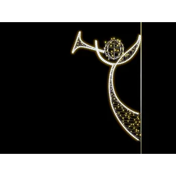 Vánoční světelná dekorace Vánoční dekorace na sloupy VO Anděl 3, 125 cm Barva: Teplá bílá