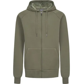 pracovní mikina Promodoro Mikina s kapucí Promodoro 5500 na zip z těžké bavlny, unisex COT405500amc03-dusty khaki L Khaki dusty