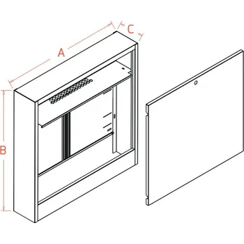 rozdělovač topení Skříň rozdělovače nadomítková Gabotherm do 5 okruhů, bílá