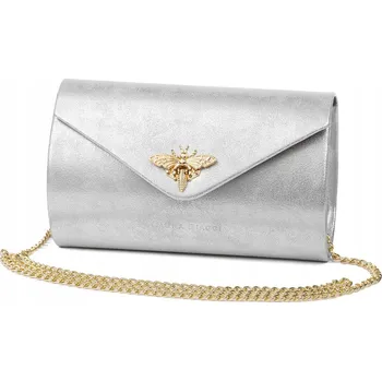 Kabelka Laura Biaggi kabelka psaníčko eko kůže stříbrná