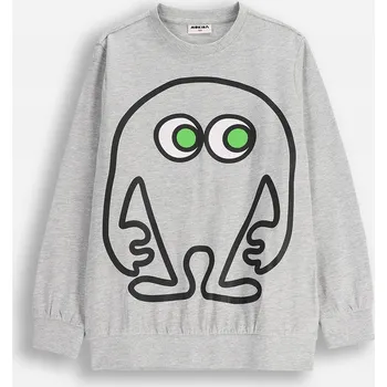 Dětské tričko chlapecké šedé s dlouhým rukávem velikost 134 Mokida ZM5